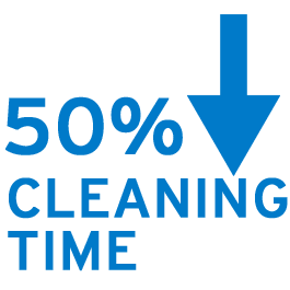 50percentreductionincleaningtime